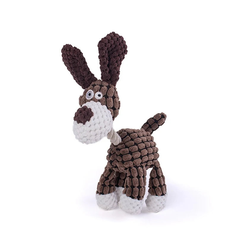 The Donkey Buddy — Squeaky Plush Rope Toy