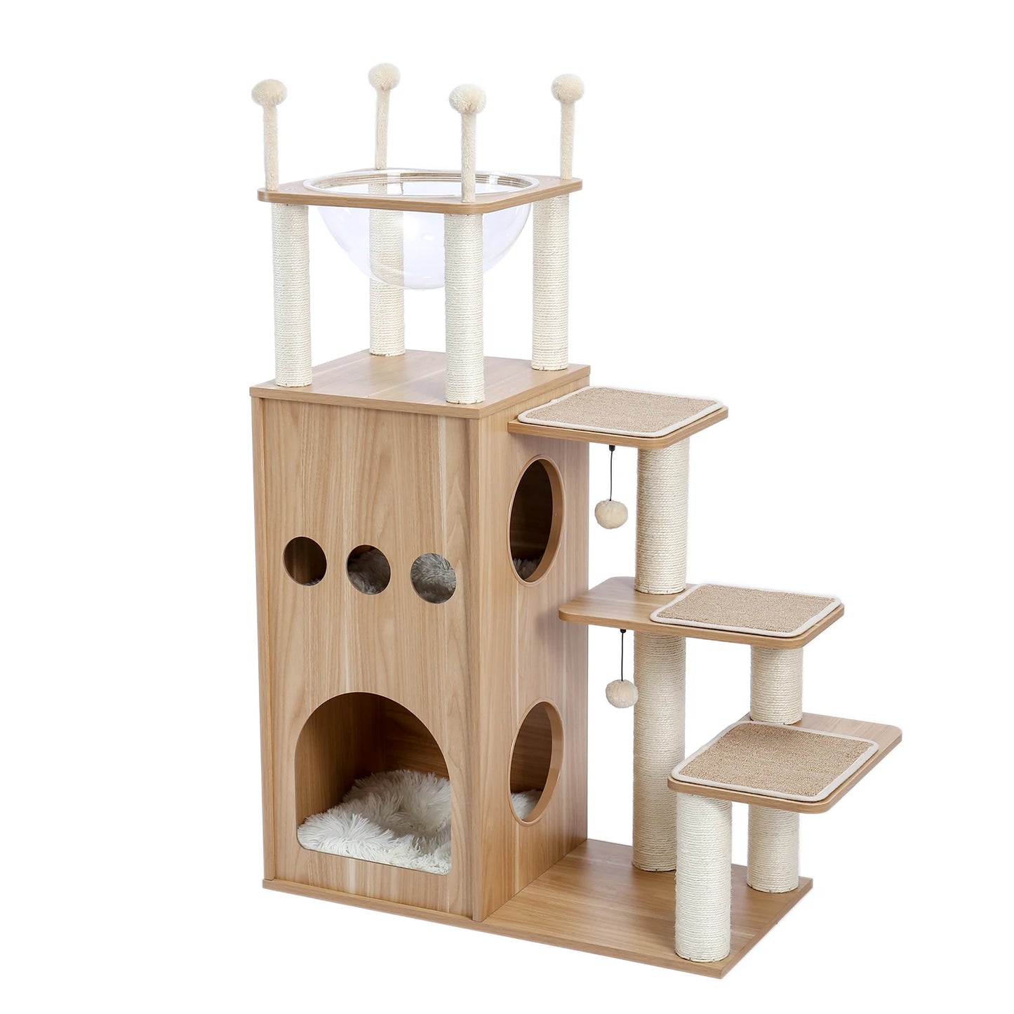 The Kingdom - Multi-Level Cat Tree Tower with Hammock, Condo & Scratching Posts