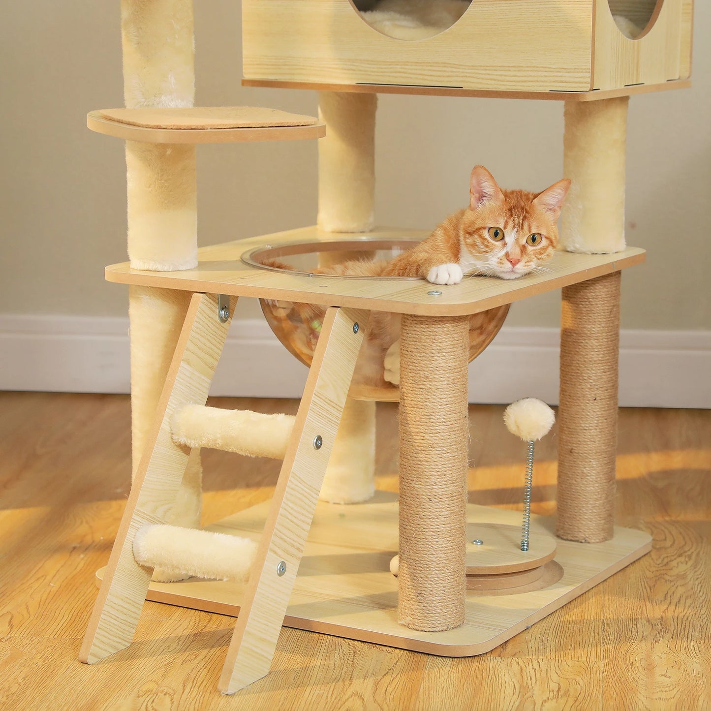 The Kingdom - Multi-Level Cat Tree Tower with Hammock, Condo & Scratching Posts
