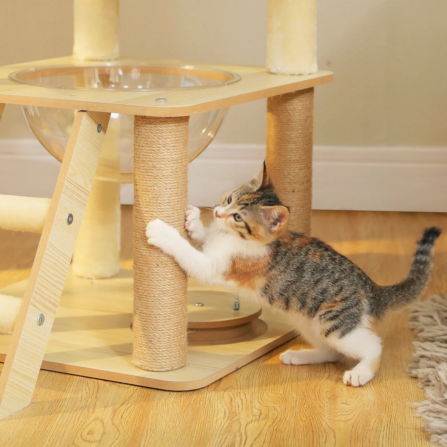 The Kingdom - Multi-Level Cat Tree Tower with Hammock, Condo & Scratching Posts