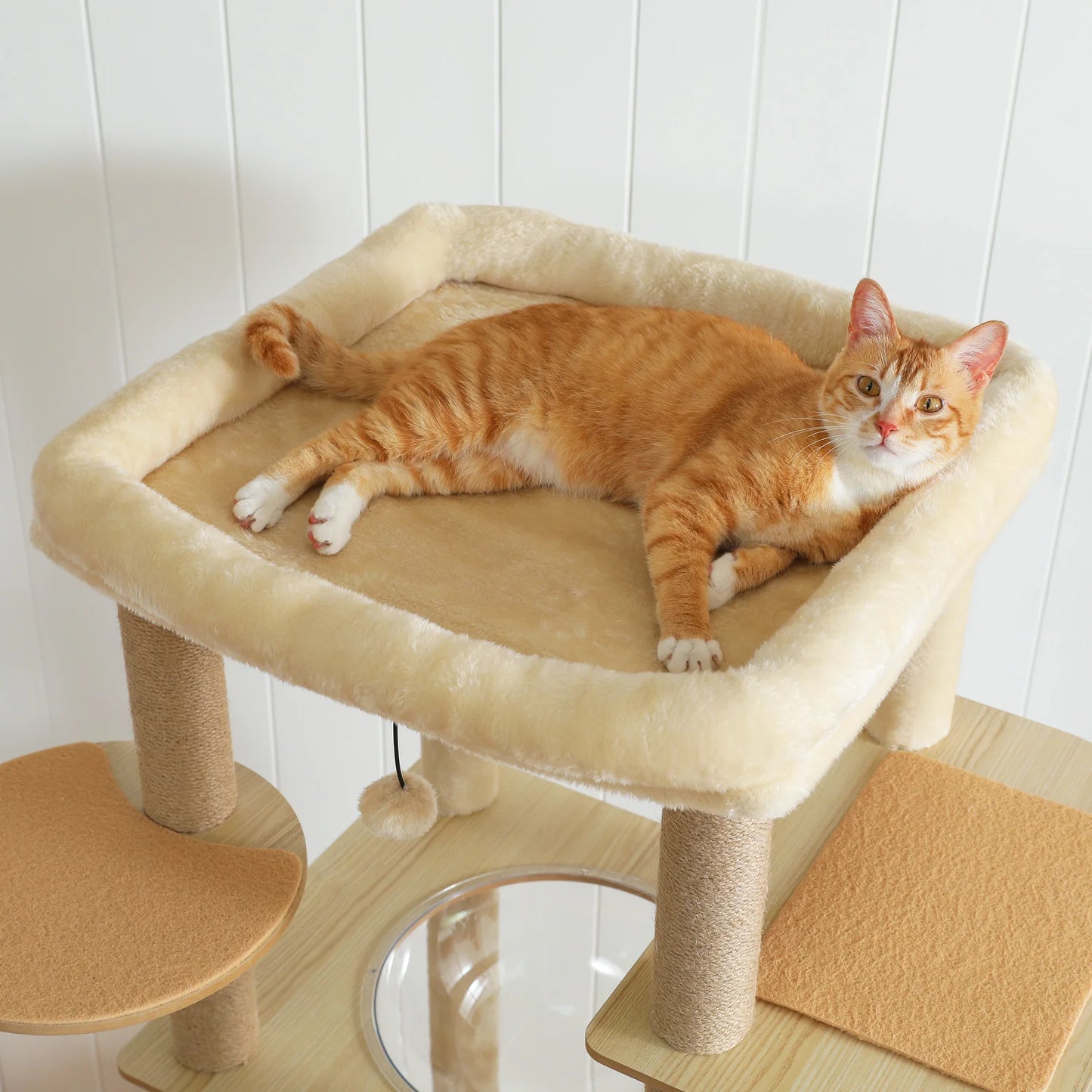 The Kingdom - Multi-Level Cat Tree Tower with Hammock, Condo & Scratching Posts
