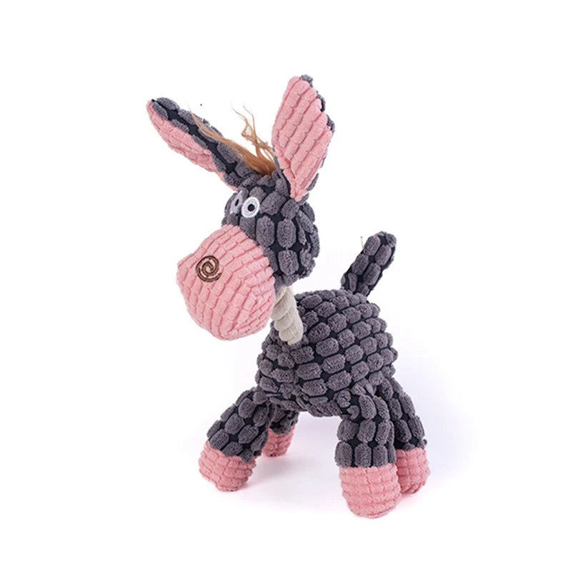 The Donkey Buddy — Squeaky Plush Rope Toy