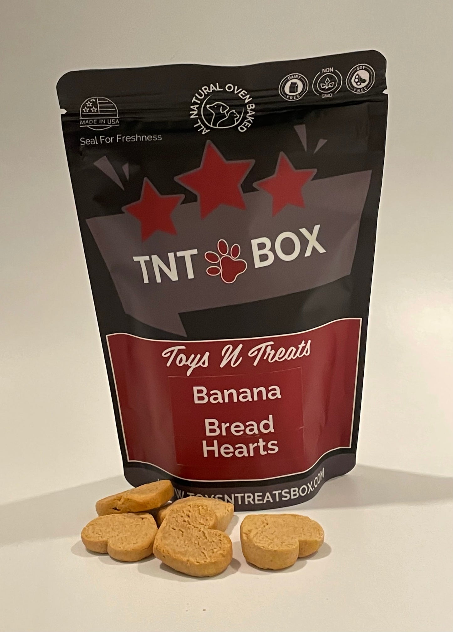 Banana Bread Heart Treats – Oven-Baked, All Natural